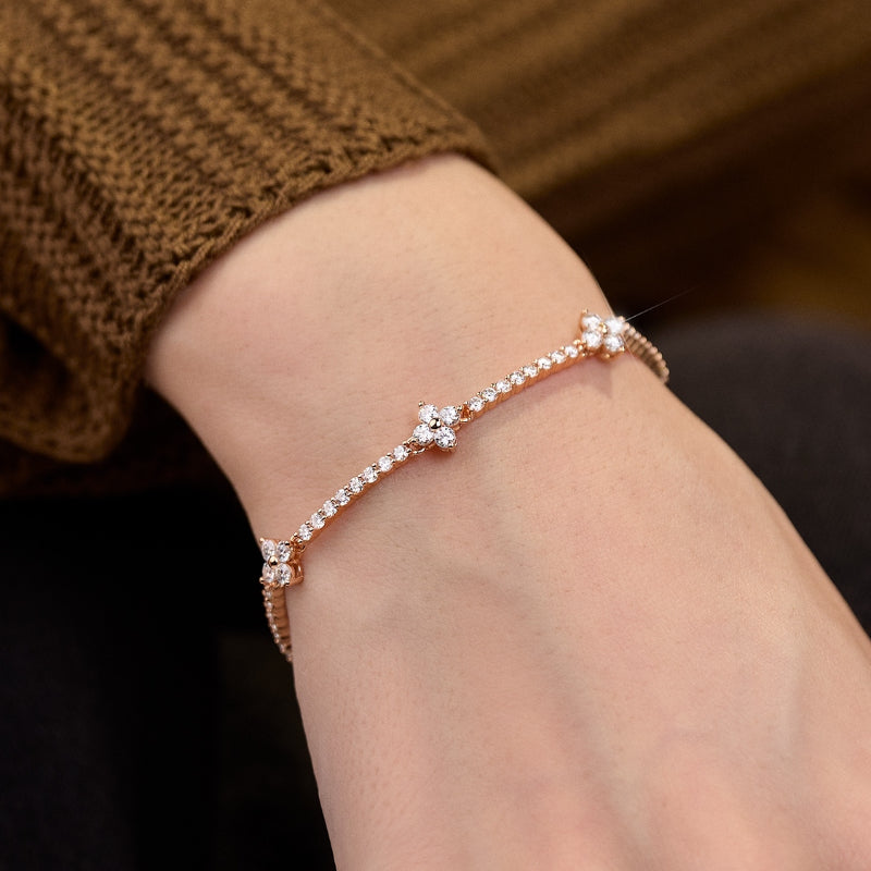 NerMoons 925 Silver Moissanite Bracelet [Bamboo], High-End, Exquisite, and Light Luxury