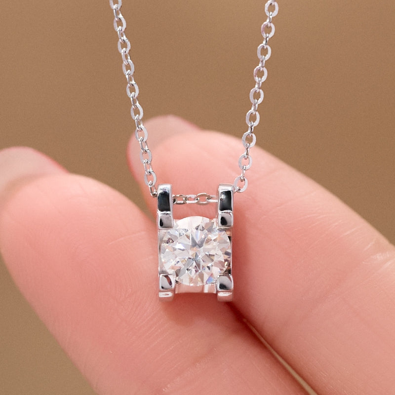 NerMoons 925 Silver Moissanite Pendant Necklace, Bull Head Pendant, Simple and Classic NerMoons