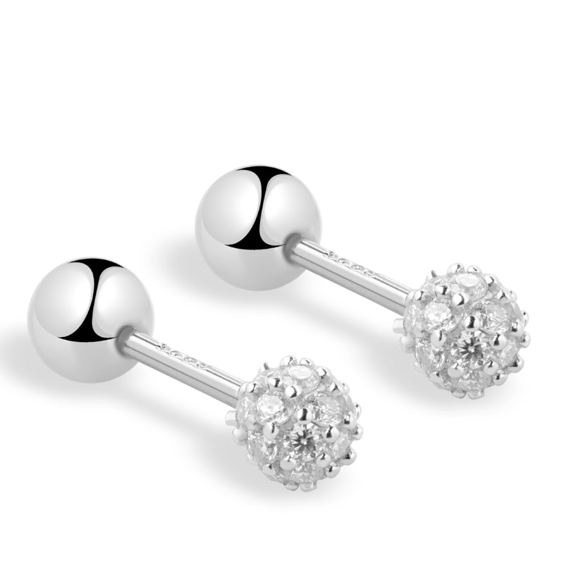 NerMoons 925 Silver Moissanite Earrings [Bling Bling] Mini Ear Bone Studs