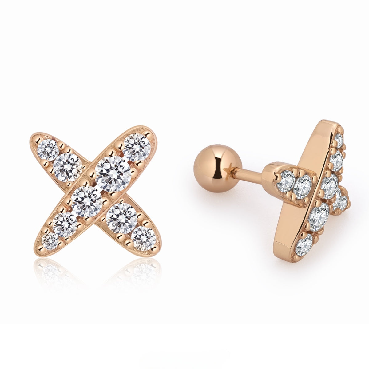 NerMoons 925 Silver Moissanite Earrings [Starlight Studs] Fully Diamond-Encrusted, Light Luxury